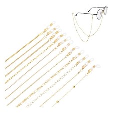 11 Pieces Eyeglass Chains for Women Sunglasses Strap Holders Gold Chain