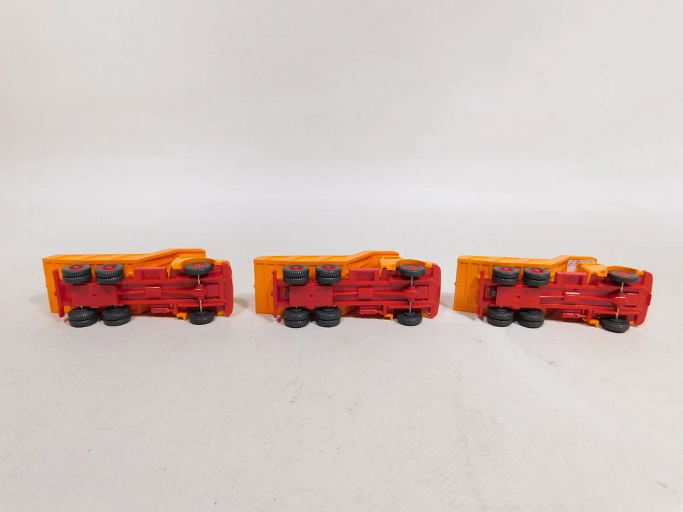 3X H0 1:87 Modelo LKW Volquete Kipper MAN Naranja TOP #DX220-0,5 - Imagen 3 de 4