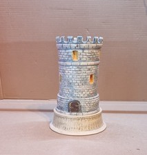 🏰 Rare one off, Hand CarvedCascade Castle Bonsai Cacti Pot with Stand. 