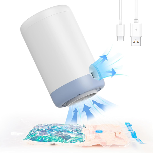 【USB Type-C Charging】 Cordless Electric Pump for Vacuum Storage Bags, 1500Mah Va - Picture 7 of 12