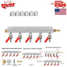 Durable 5-Way Air Distributor Manifold for Beer Kegerator with Leak Prevention