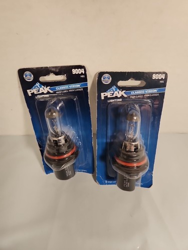 2 Pack New Peak Halogen Low Beam Lamp Auto Part 9004 - Picture 2 of 3