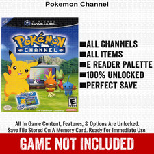 Pokemon Channel 100 Nintendo GameCube Memory Card Save CHEATS