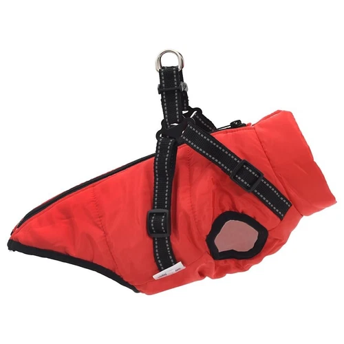 vidaXL Dog Coat with Harness Waterproof Reflective Red 2XL - Picture 4 of 5