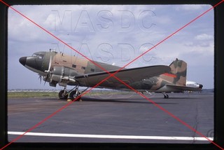 V33 35mm Kodachrome Aircraft Slide C 47D Skytrain 44 76457 "AH" Hurlburt '74