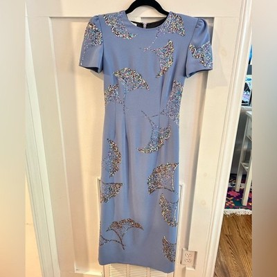 Dries Van Noten Sequin-Embellished Crepe Midi Dress  Blue  34 | eBay
