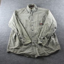 Rasco FR Shirt Men 2XL Plaid Long Sleeve Button Up Flame Resistant Workwear