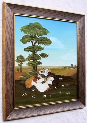 Original Hinterglasmalerei Inge Čimić,Cimic, 1980 – Naive Kunst aus Dubrovnik - Bild 1 von 4