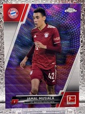 TOPPS CHROME BUNDESLIGA 2021-22 JAMAL MUSIALA /299 PURPLE WAVE REFRACTOR BAYERN