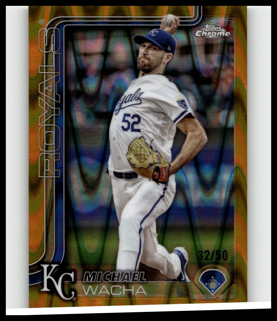 2025 Topps Chrome Gold Raywave Refractor Michael Wacha #284 /50 Royals