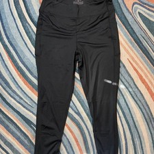 Cuddl Duds ClimateCore High-Waisted Black Leggings with Side Pockets Size XL