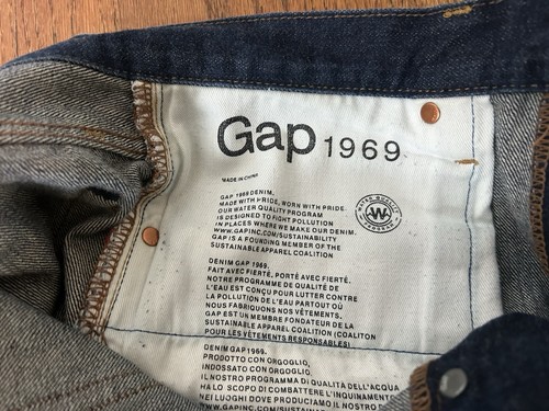 Gap 1969 Kaihara Japanese Selvedge Denim 32x32 Indigo Slim - Picture 4 of 11