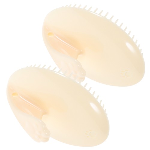 2 Stück Waschkamm Silikon Multifunktionale Haarbürste Kopfhaut Massage Shampoo - Bild 6 von 12