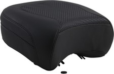 Textured Vinyl Passenger Pillion Pad Black Foam Mustang 79436