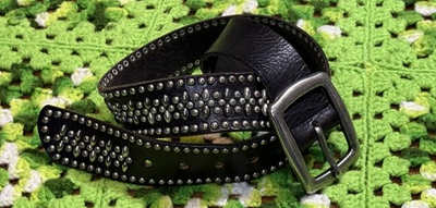 #ad Antoniazzi Firenze Belt Leather Steam Punk Rock Goth Metal Grunge Studded Black $59.99