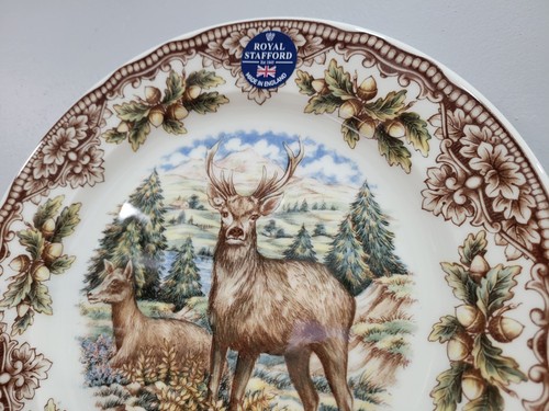Royal Stafford Woodland Homeland Stag Deer Porcelain Plate Set --- PICK--- - Picture 3 of 8