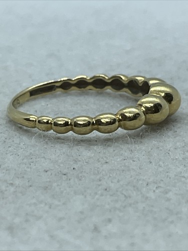 VINTAGE HANDMADE Solid 18K (750) Yellow Gold Ladies Band Ring 1.9gr. Size 7.5 - Picture 7 of 21