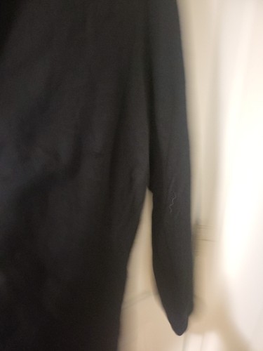 Icebreaker Sweater Mens XL Black Merino Wool Quarter Zip Mock Long Sleeve Flaw - 第 3/5 張圖片