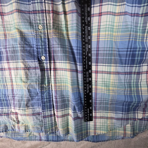 Ralph Lauren Shirt Mens 4XLT Red Blue Green Plaid Button Down Pony Logo Tall - Picture 8 of 9