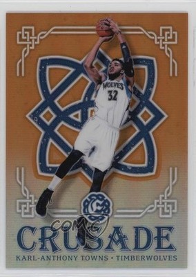 2016-17 Panini Excalibur Crusade Orange 25/25 Karl-Anthony Towns #15 h8k