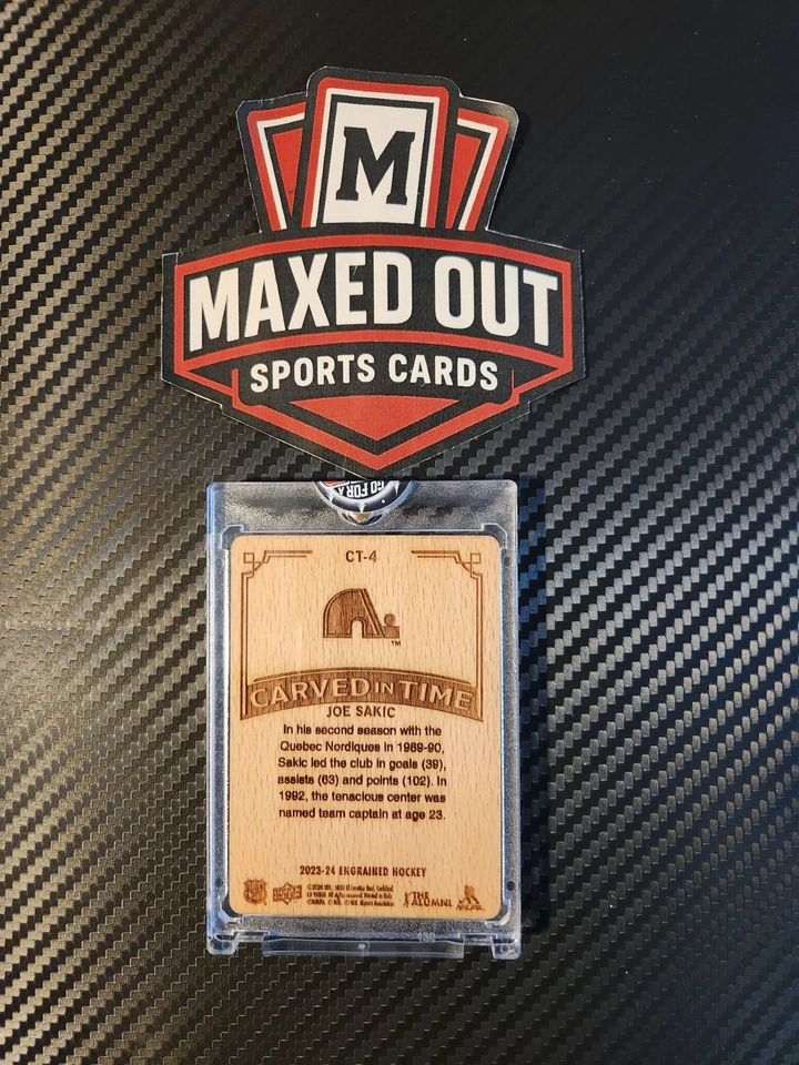 Cubierta superior grabada 23-24 tallada en el tiempo Joe Sakic CT-4 Foto 2 de 2