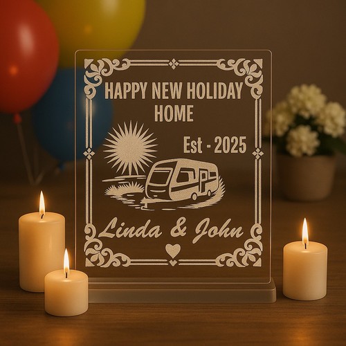 Placa de casa de vacaciones personalizada - Diseño de caravana - Tourer o regalo estático - Imagen 2 de 3