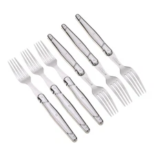 Forks Set of 6 Light Premium Dishwasher Safe Stainless Steel Flatware Silverw...
