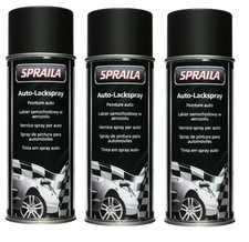 schwarz matt Lackspray 3 x 400ml Sprühlack Spraydose Autolack Spraila  300021