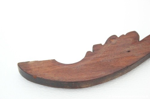 FREGIO DECORATIVO ANTICO IN LEGNO L.cm 69 INTAGLIO EPOCA 800 - CIMASA IN MOGANO - Imagen 6 de 9