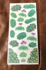 JUMBO 4 x 12" ME & MY BIG IDEAS MAMBI Sticker Sheet SHRUBS & FLOWERS *