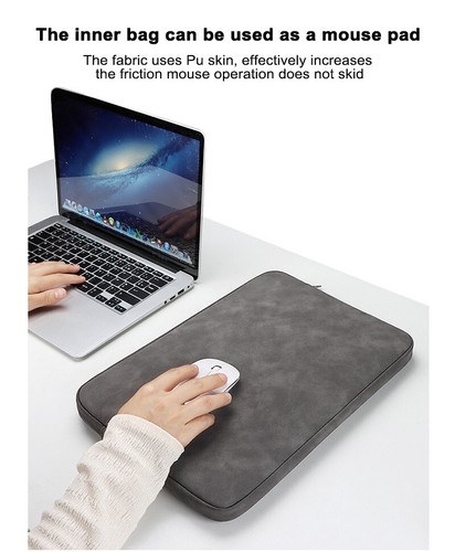 Waterproof Leather Laptop Bag Sleeve 13 14 15 Inch Case For MacBook Air Pro 13.3 - Photo 10/19
