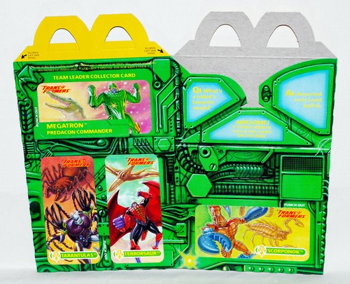 McDonalds 1996 Transformers Beast Wars Megatron Beetle Waspinator Happy Meal Box - Picture 3 of 4