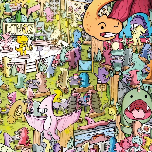 Cross & Glory - Jurassic Jive: A Night of Dino Jazz - 1000 Piece Jigsaw Puzzle - Picture 4 of 9