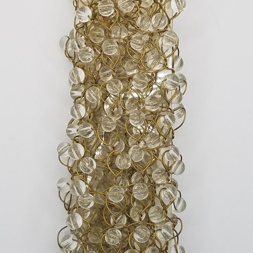 72" Wired Clear Glass Beaded Party Garland Shimmering Decor Wedding Christmas - Picture 4 of 9