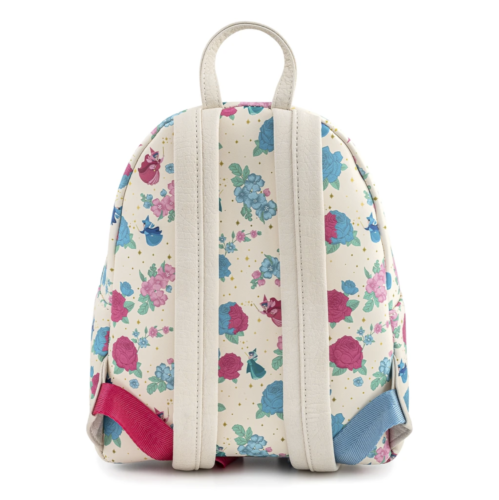 Mini zaino Loungefly Disney bella addormentata fata madrine blu rosa floreale - Foto 4 di 5