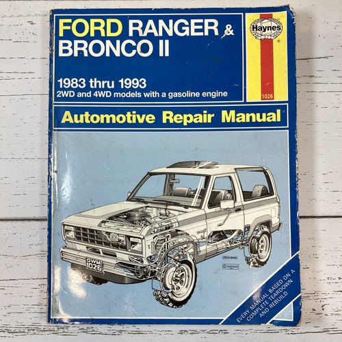 ⚡️Ford Ranger And Bronco II 1983 thru 1993 Haynes Auto Repair Manual - Bild 1 von 8