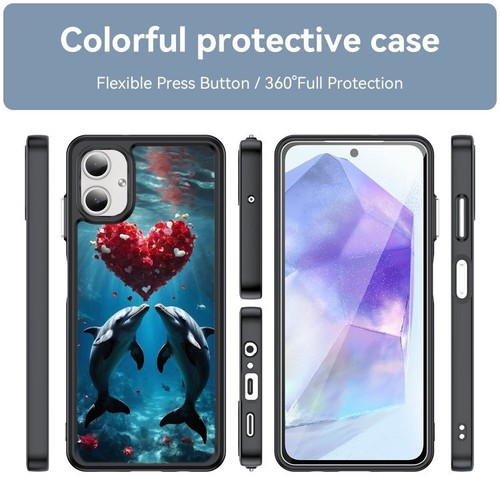 Red Love Dolphins Sea Anti scratch Cover For Samsung S7 S8 S9 S10 S20 Plus Lite - Picture 10 of 25
