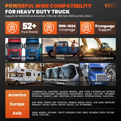 2025 Launch CRP129 HD KFZ Diagnosegerät OBD2 Scanner ALLE SYSTEM für LKW Trucks - Bild 4 von 15