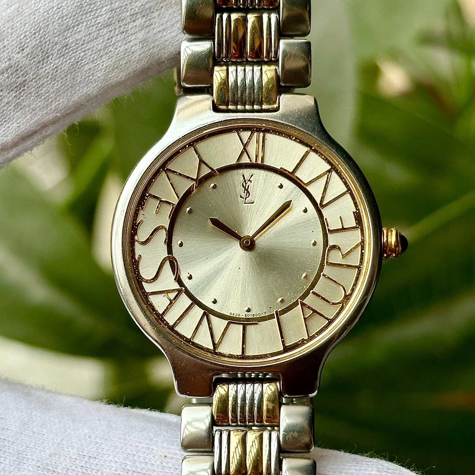 SAINT LAURENT (YSL) Orologio Uomo Vintage Yves Saint Laurent Quarzo Bicolore 4620 E66319