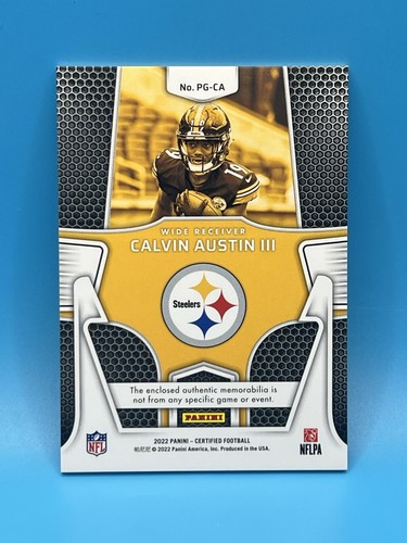 Calvin Austin III Rookie 13/99 Piece Of The Game 2022 Panini-Certified Red (RC) - Picture 3 of 3