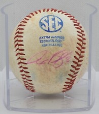 Alex Bregman Signed Game Used Baseball LSU NCAA College JSA COA