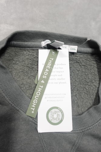 NWT Threads 4 Thought Mens XXXL Sustainable Ethically Made Fleece Crew Sweater - Picture 3 of 6