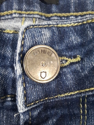 Pantalones de mezclilla para hombre 883 Police Skarn calce recto azul W34 L31 excelente estado - Imagen 5 de 23