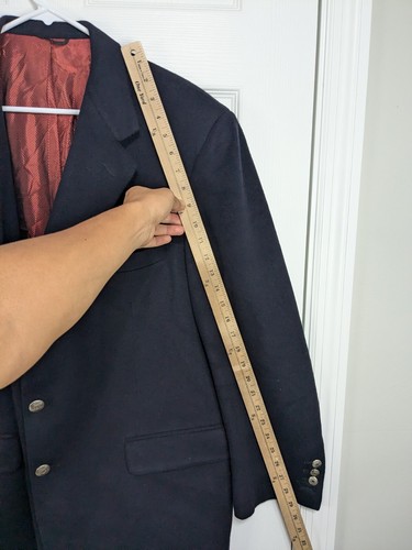 Brodeur Carvell Blazer Men's 46R Blue 100% Cashmere Single Breasted - Picture 4 of 13