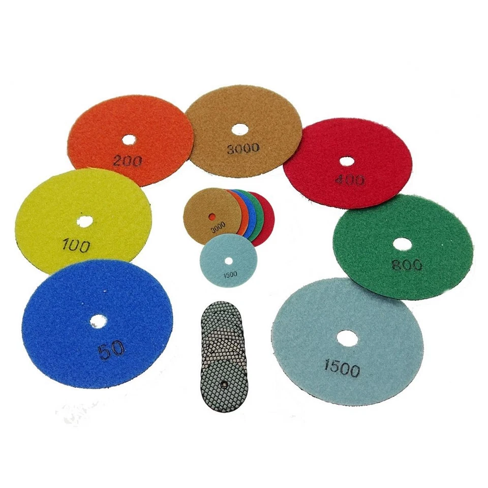 DIAMANT UNION Diamant-Polierpads Polierscheiben Schleifpad Polierkissen Granit Fliesen Marmor