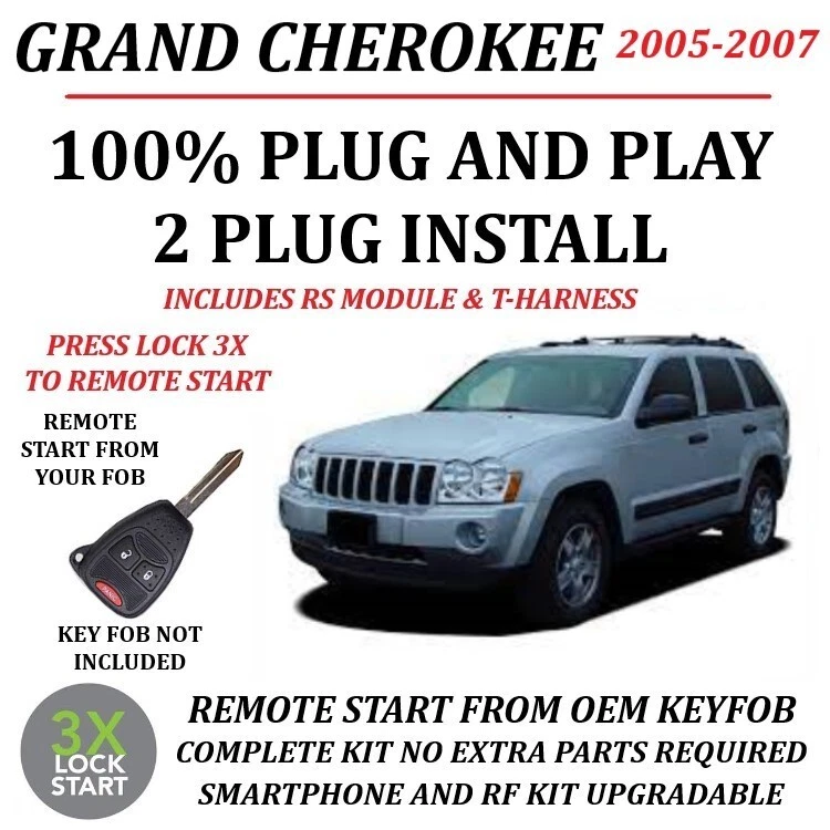PLUG PLAY REMOTE START FITS 2005 2007 JEEP GRAND CHEROKEE 3X