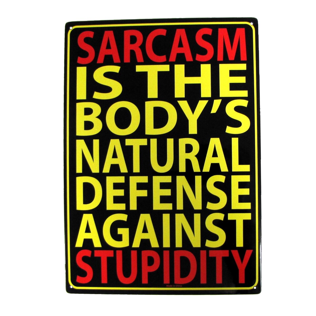 Funny Sarcasm Stupidity Defense Metal 8x12 Sign Novelty Office Bar Wall Decor Funny Sarcasm Stupidity Defense Metal 8x12 Sign Novelty Office Bar Wall Decor