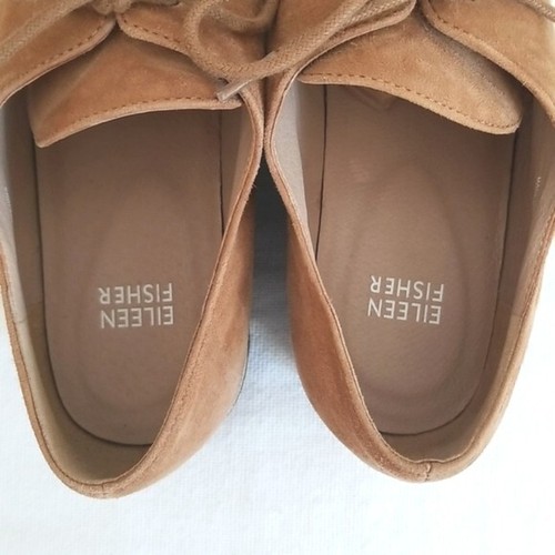 Eileen Fisher Suede Tan Platform Oxford Size 8 US - Picture 5 of 7