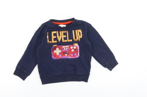 Blau Zoo Baby blau Baumwolle Pullover Größe 18-24 Monate Pullover
