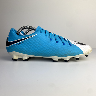 Nike Hypervenom Phelon lll FG Football Boots Mens US 10 White Blue